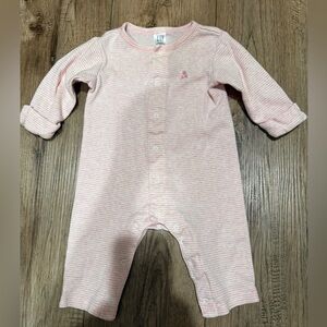 Baby GAP Light Pink Striped Baby NB onesie